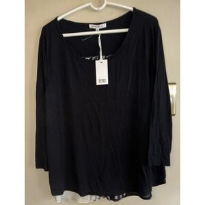 NWT Rose & Olive Women's Long Sleeve Printed Blouse - Size XL